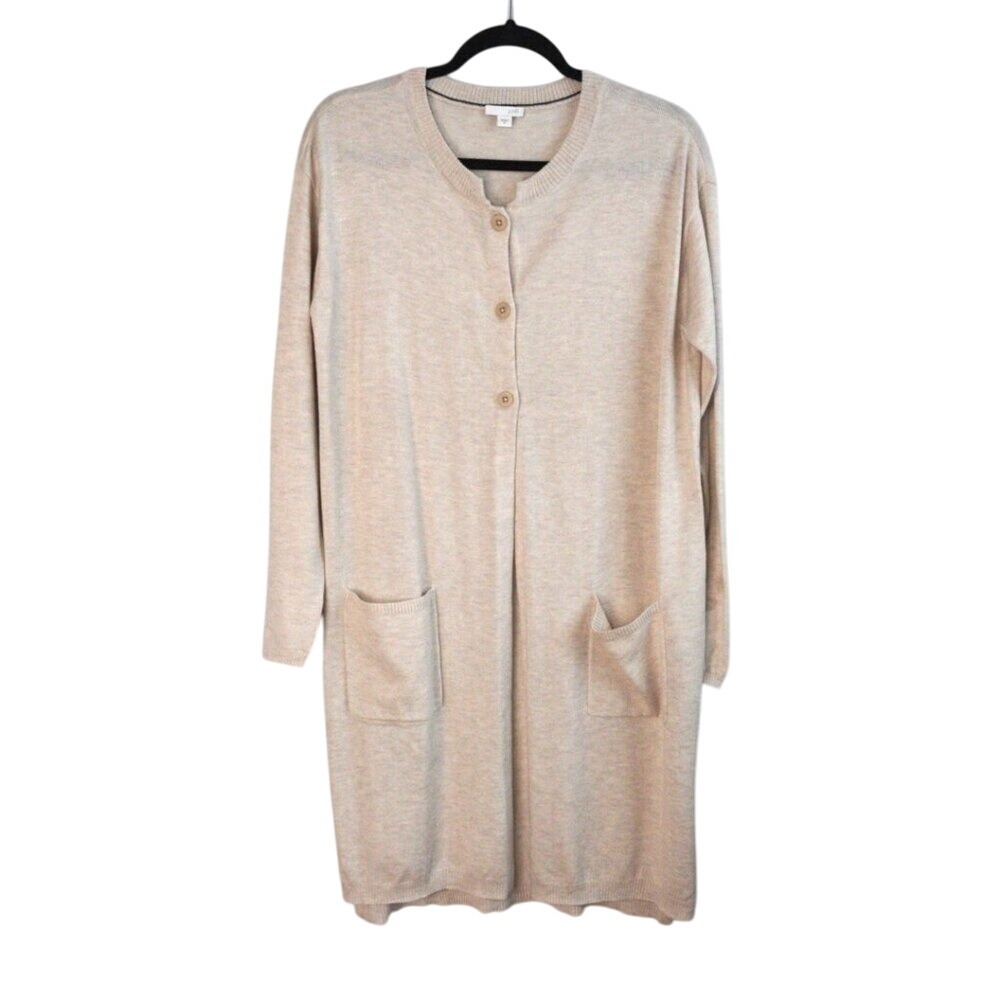 J. Jill Cream Button-Front Cardigan